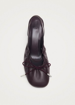 Marly Burgundy Leather Pumps from Alohas