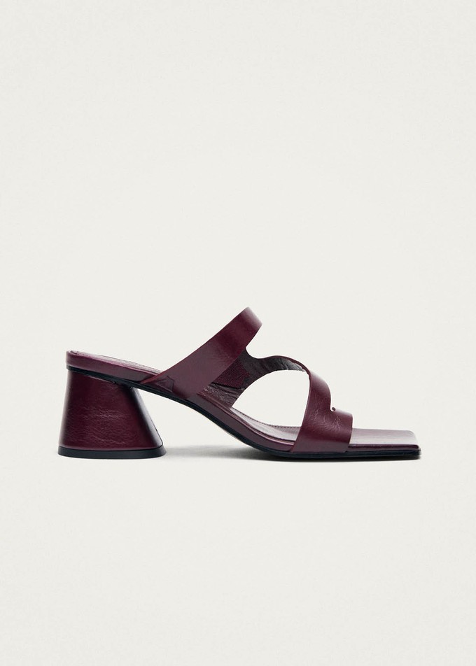 Orielle Rift Burgundy Leather Sandals from Alohas