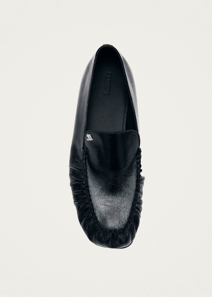 Gabe Rift Black Leather Loafers from Alohas