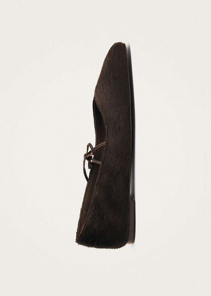 Sway Soft Brown Leather Ballet Flats from Alohas