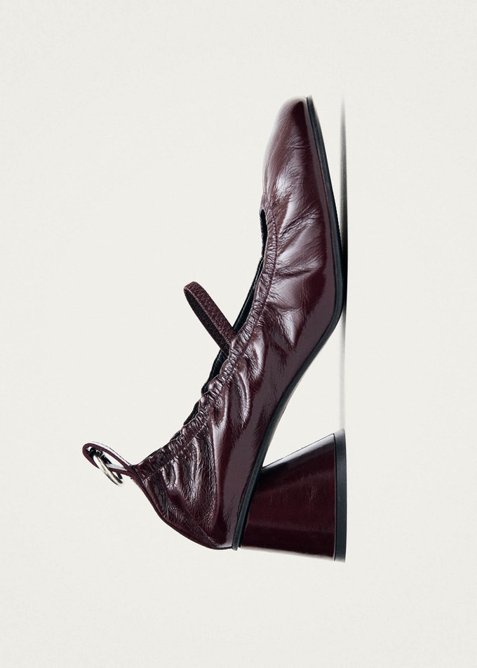 Rhiane Patent Burgundy Leather Pumps from Alohas