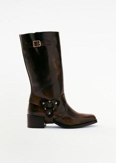 Rocky Brushed Brown Leather Boots via Alohas