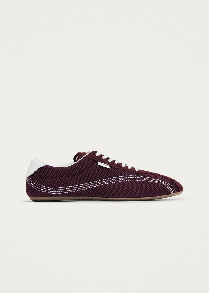 Tb.267 Welle Mesh Burgundy Leather Sneakers from Alohas