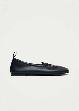 Rosalind Black Vegan Leather Ballet Flats from Alohas