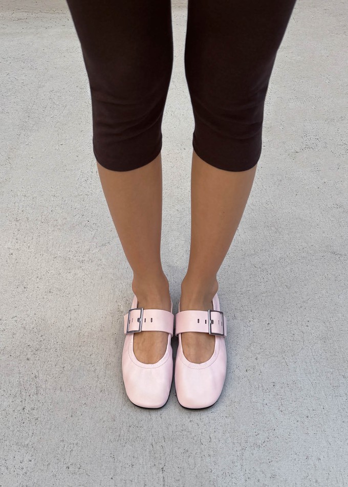 Sarea Pink Leather Ballet Flats from Alohas