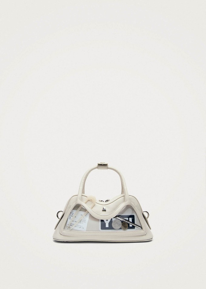 Hilma Mini Vinyl White Leather Bag from Alohas