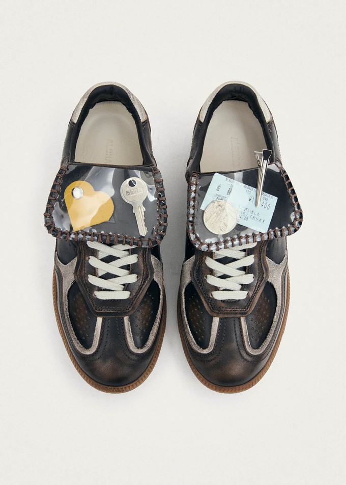 Tb.490 Club Vinyl Vintage Effect Brown Leather Sneakers from Alohas