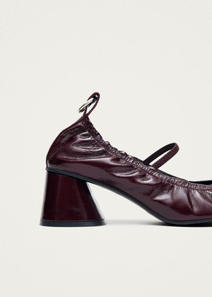 Rhiane Patent Burgundy Leather Pumps from Alohas