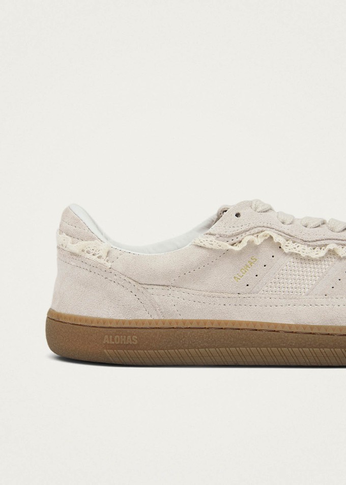 Tb.00 Barefoot Crochet Cream Leather Sneakers from Alohas