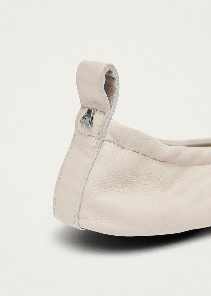 Rosalind Barefoot Cream Leather Ballet Flats from Alohas