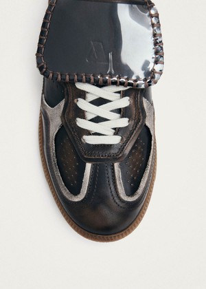 Tb.490 Club Vinyl Vintage Effect Brown Leather Sneakers from Alohas