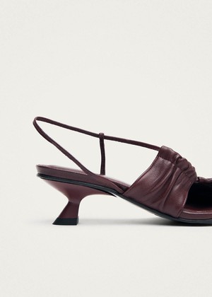 Juniper Burgundy Leather Sandals from Alohas