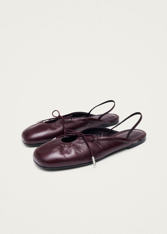 Oli Rift Burgundy Leather Ballet Flats from Alohas