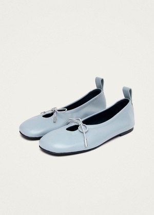 Rosalind Blue Leather Ballet Flats from Alohas