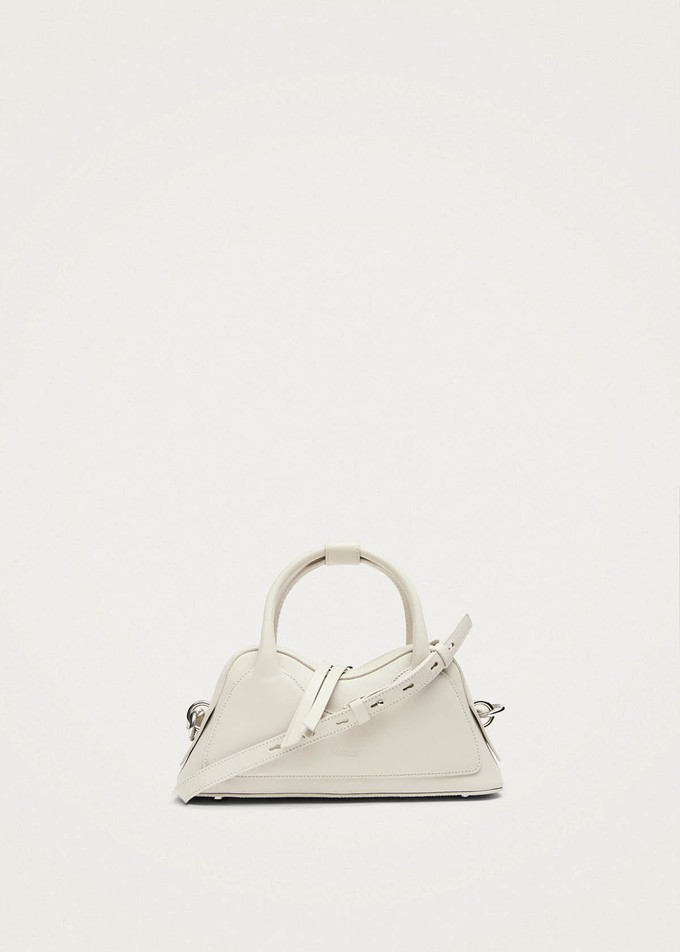 Hilma Mini Vinyl White Leather Bag from Alohas