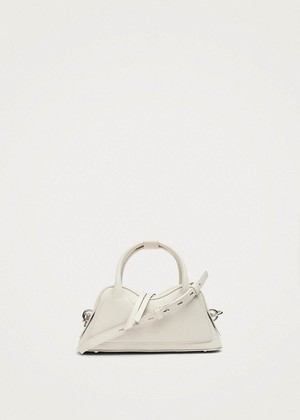 Hilma Mini Vinyl White Leather Bag from Alohas