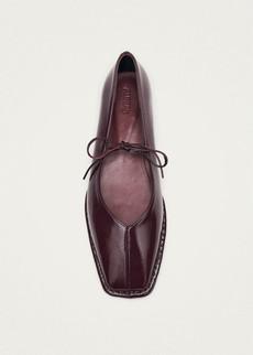 Sway Burgundy Leather Ballet Flats via Alohas