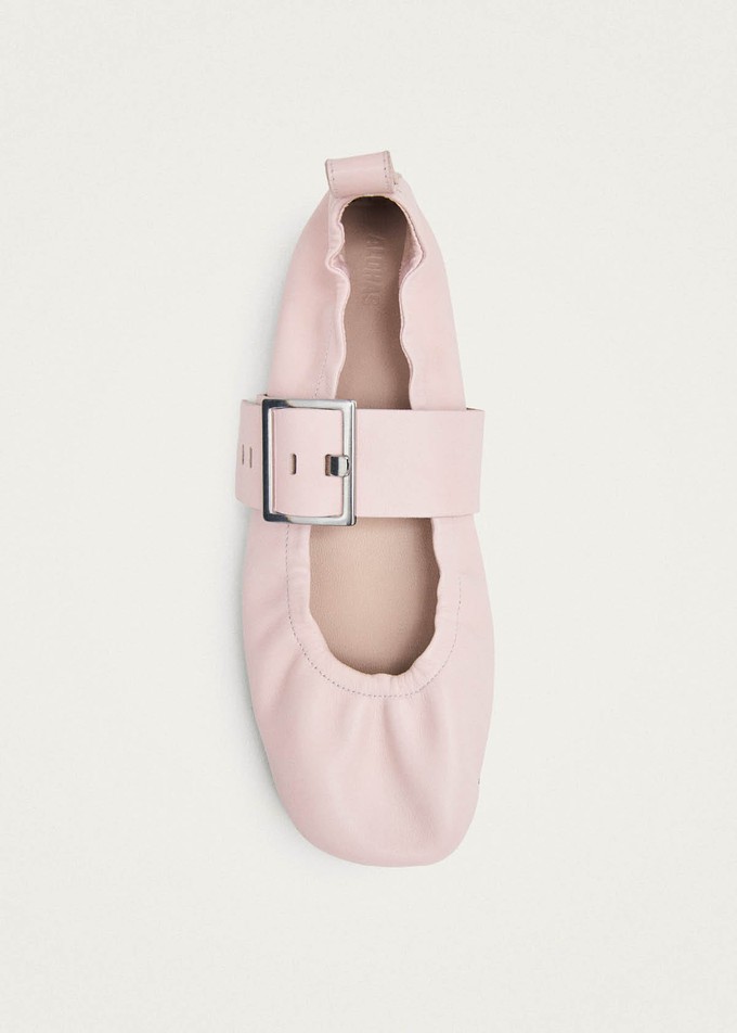 Sarea Pink Leather Ballet Flats from Alohas