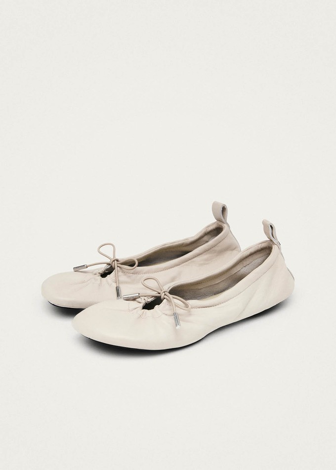 Rosalind Barefoot Cream Leather Ballet Flats from Alohas