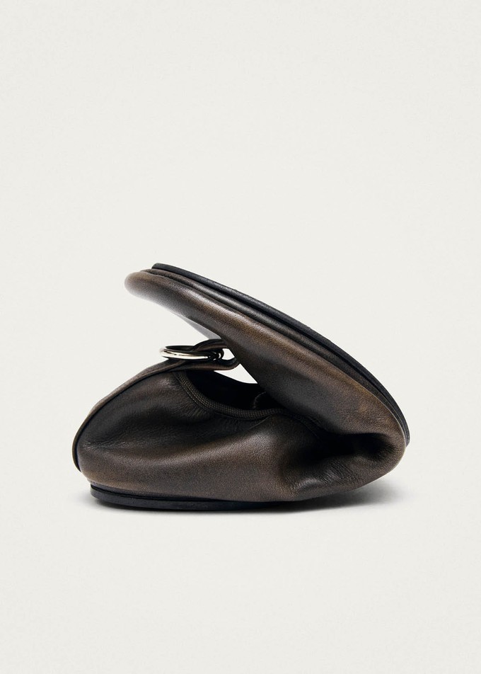 Naira Barefoot Vintage Effect Brown Leather Ballet Flats from Alohas