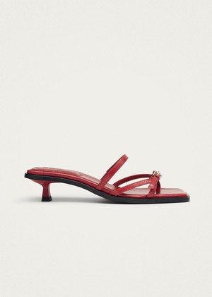 Liko Rift Red Leather Sandals from Alohas
