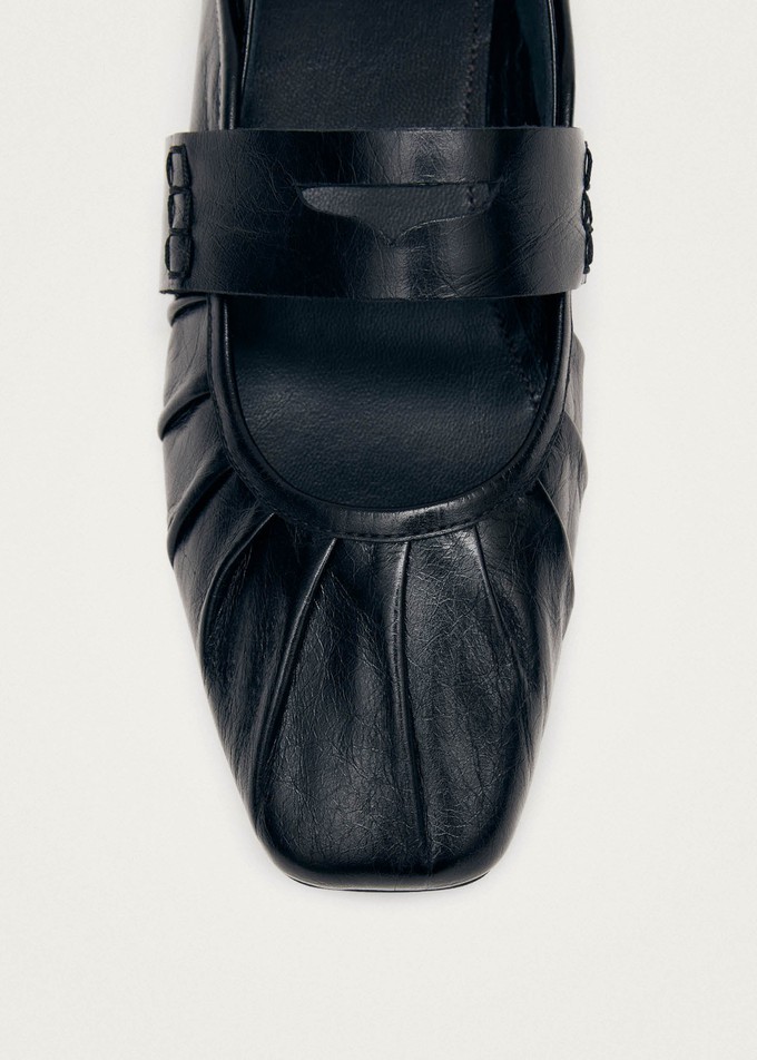 Bargo Black Leather Ballet Flats from Alohas