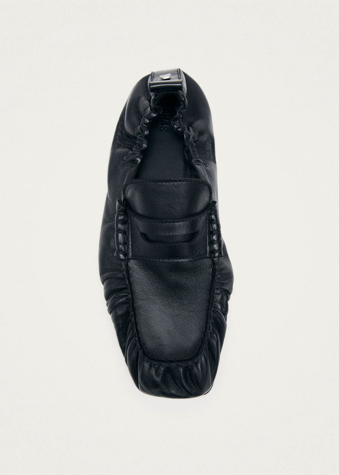 Sage Black Leather Loafers from Alohas