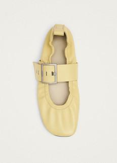 Sarea Vanilla Leather Ballet Flats via Alohas