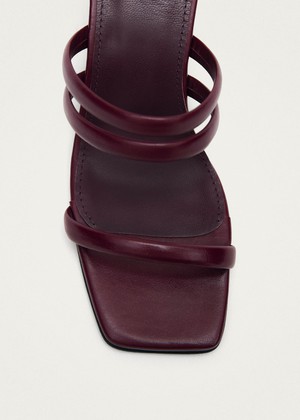 Indiana Bare Burgundy Leather Sandals from Alohas