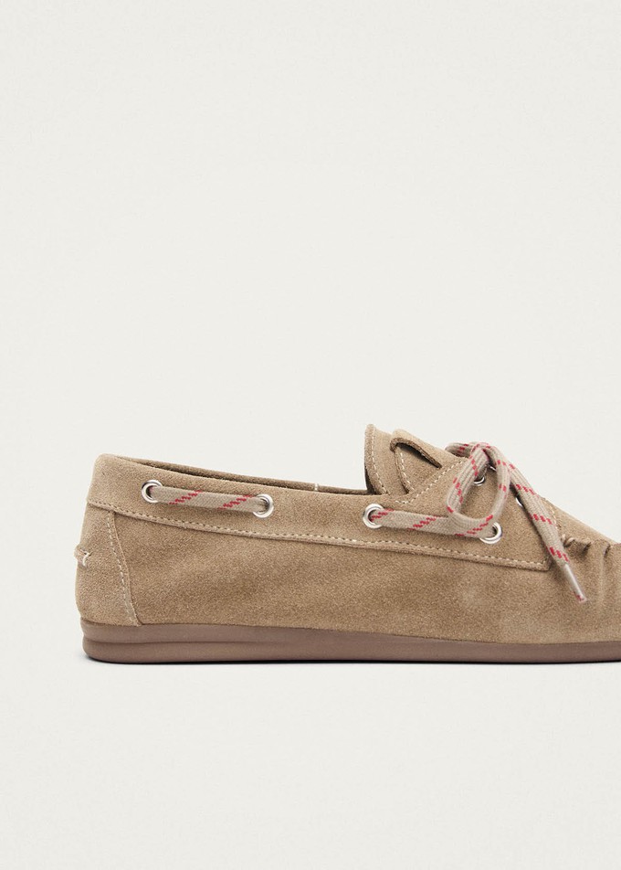 Rowan Sporty Suede Beige Leather Loafers from Alohas