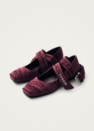 Volant Silky Burgundy Ballet Flats from Alohas