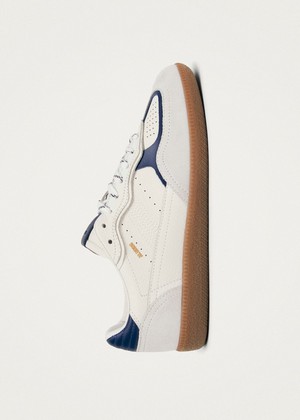 Tb.490 Rife Grain White Navy Leather Sneakers from Alohas