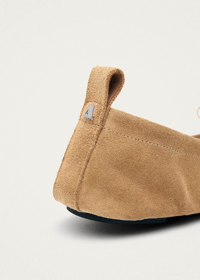 Rosalind Barefoot Suede Sand Leather Ballet Flats from Alohas