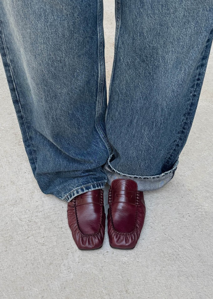 Sage Burgundy Leather Loafers from Alohas