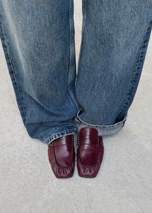 Sage Burgundy Leather Loafers from Alohas