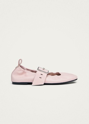 Sarea Pink Leather Ballet Flats from Alohas