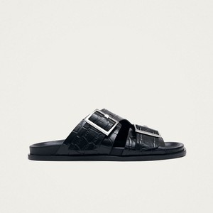 Alba Alli Black Leather Sandals from Alohas
