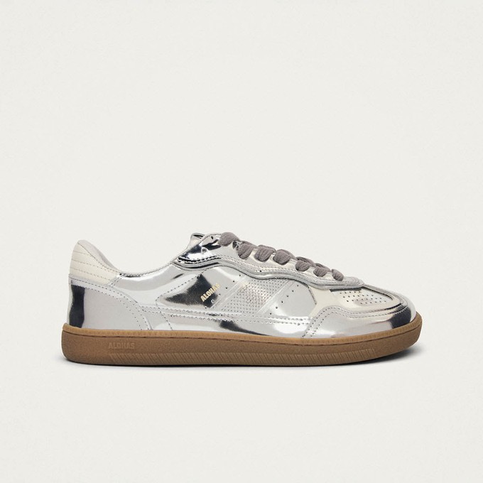 Tb.00 Barefoot Rife Shimmer Silver Cream Leather Sneakers from Alohas