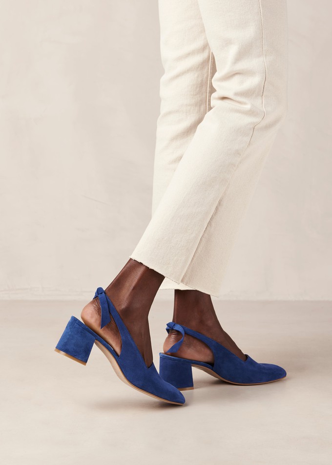 Charlotte Blue Leather Pumps from Alohas