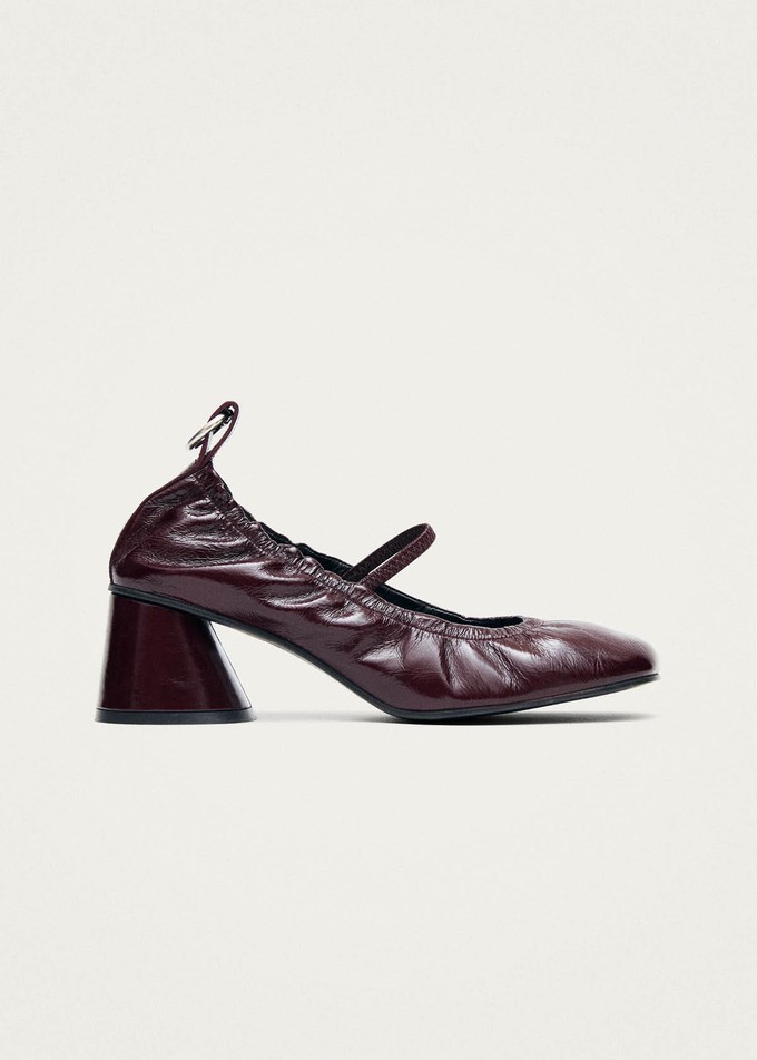 Rhiane Patent Burgundy Leather Pumps from Alohas