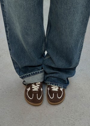 Tb.00 Barefoot Rife Cocoa & Off White Leather Sneakers from Alohas