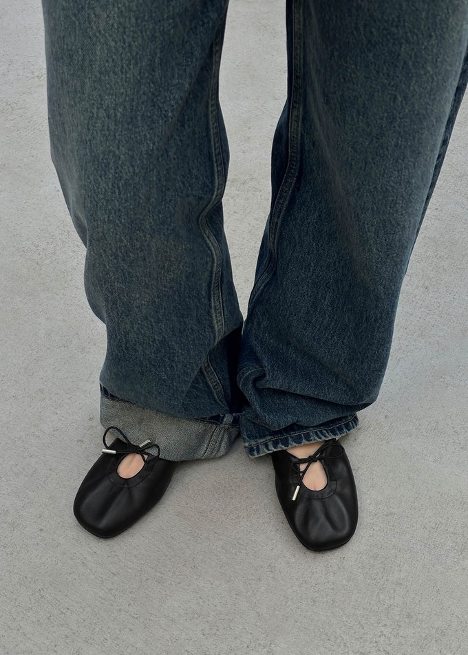 Oli Black Leather Ballet Flats from Alohas