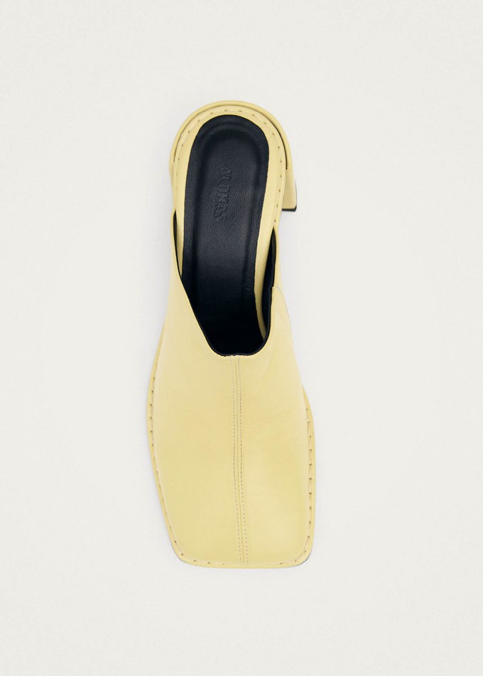 Lex Butter Yellow Leather Mules from Alohas