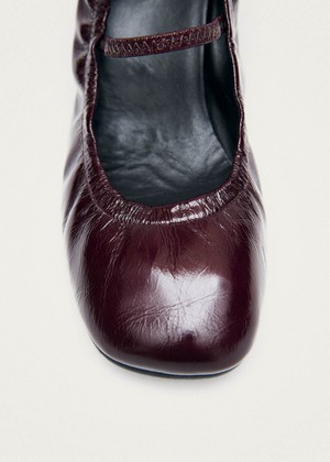 Rhiane Patent Burgundy Leather Pumps from Alohas