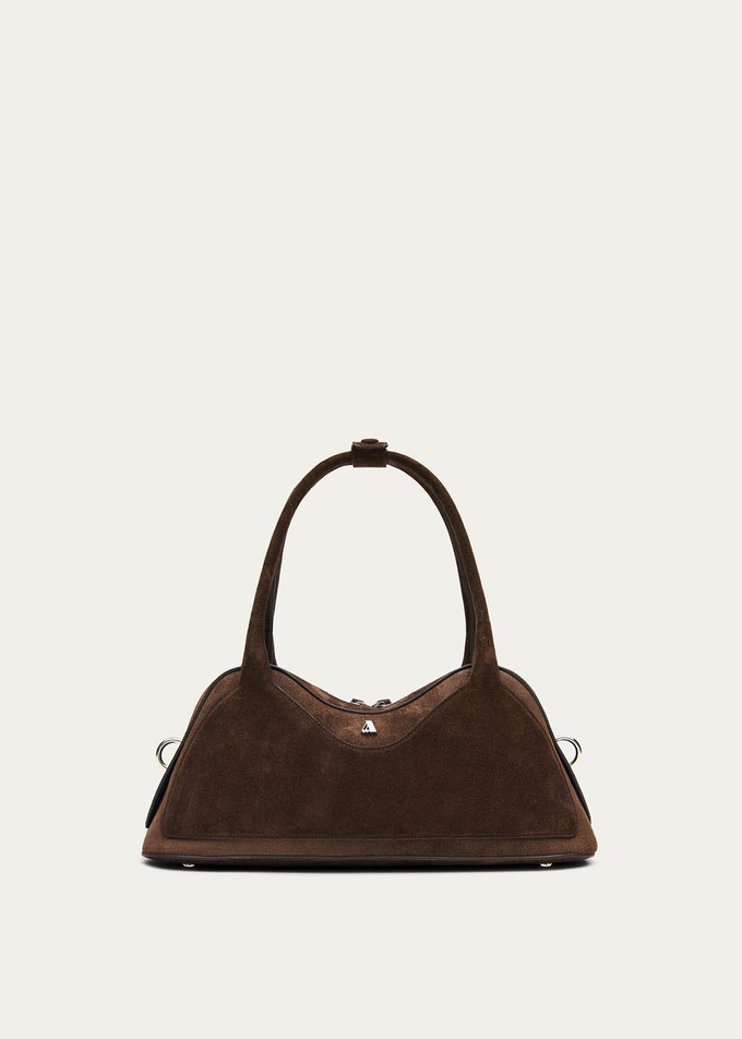 Hilma Suede Brown Leather Bag from Alohas