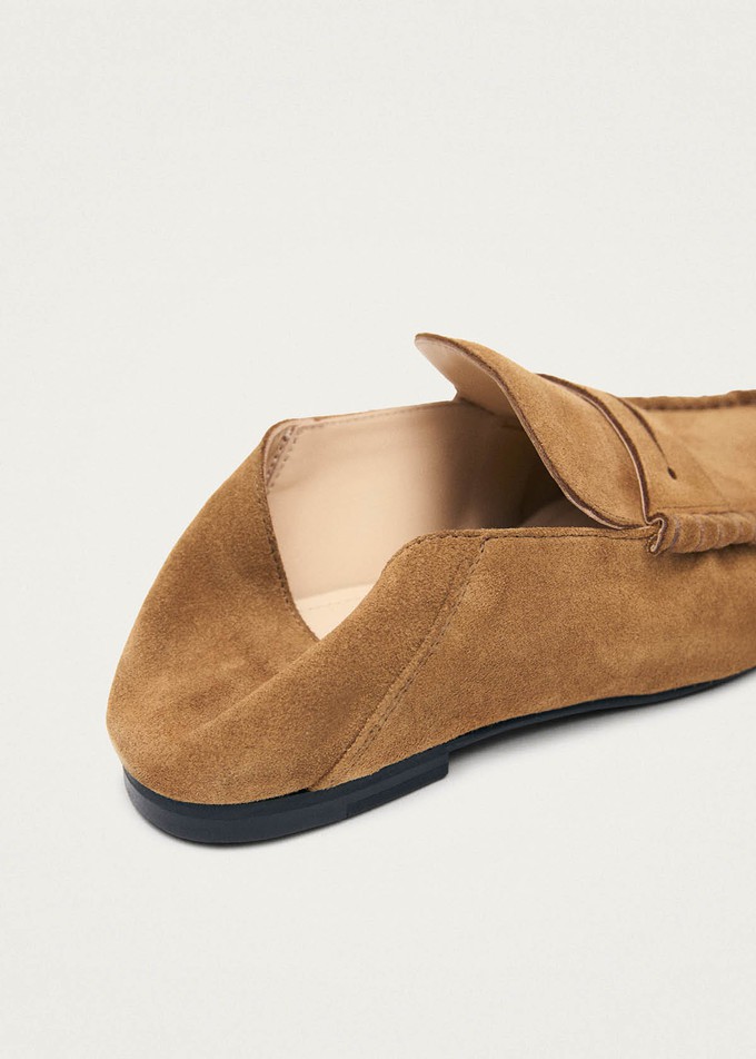 Aven Mule Suede Tan Leather Loafers from Alohas