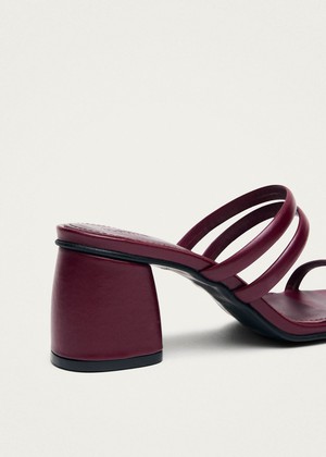 Indiana Bare Burgundy Leather Sandals from Alohas