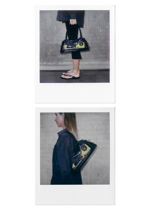 Hilma Vinyl Black Leather Bag from Alohas