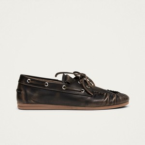 Rowan Vintage Effect Brown Leather Loafers from Alohas