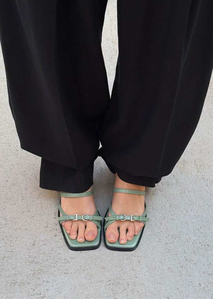 Liko Patent Matcha Leather Sandals from Alohas